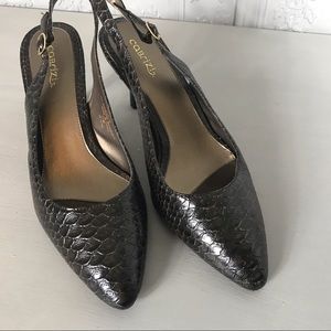 Cabrizi Pumps with Back Strap and Buckle